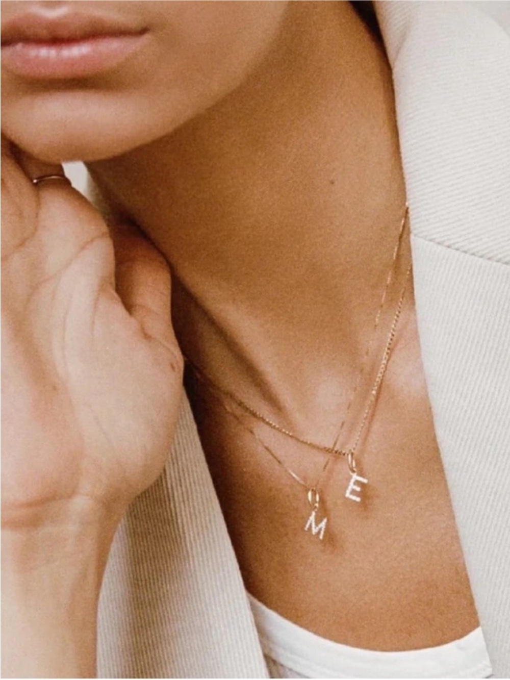 BRUNA THE LABEL LAB-GROWN DIAMOND LETTER CHARM - Picture 3 of 10